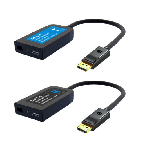 4K DisplayPort pigtail fiber extender LC port 20KM over singlemode fiber