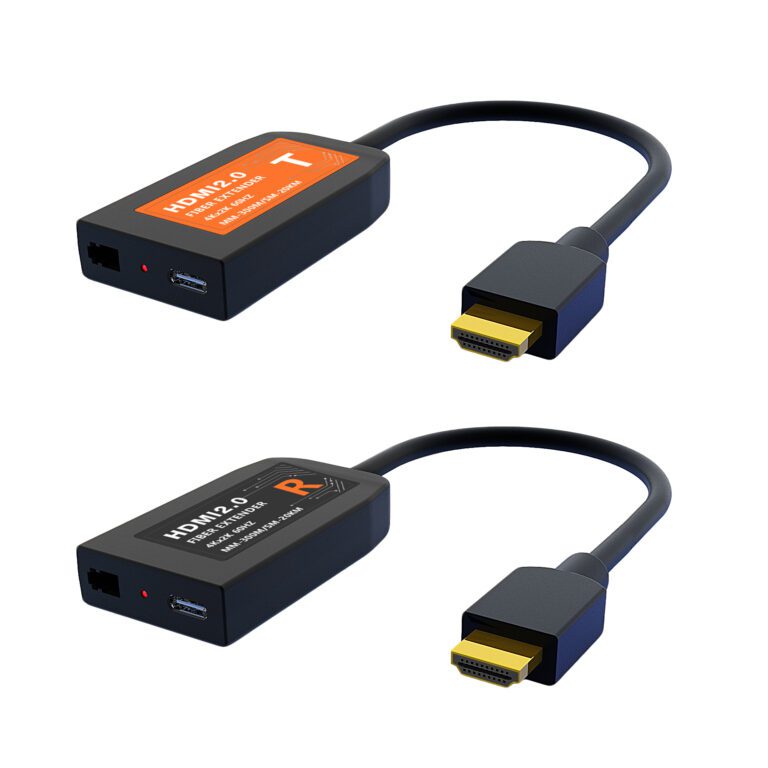 4K HDMI pigtail fiber extender with LC port support single mode 20km multimode 300m video signal