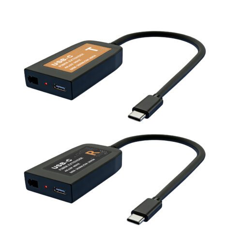 4K USB-C pigtail fiber extender LC interface