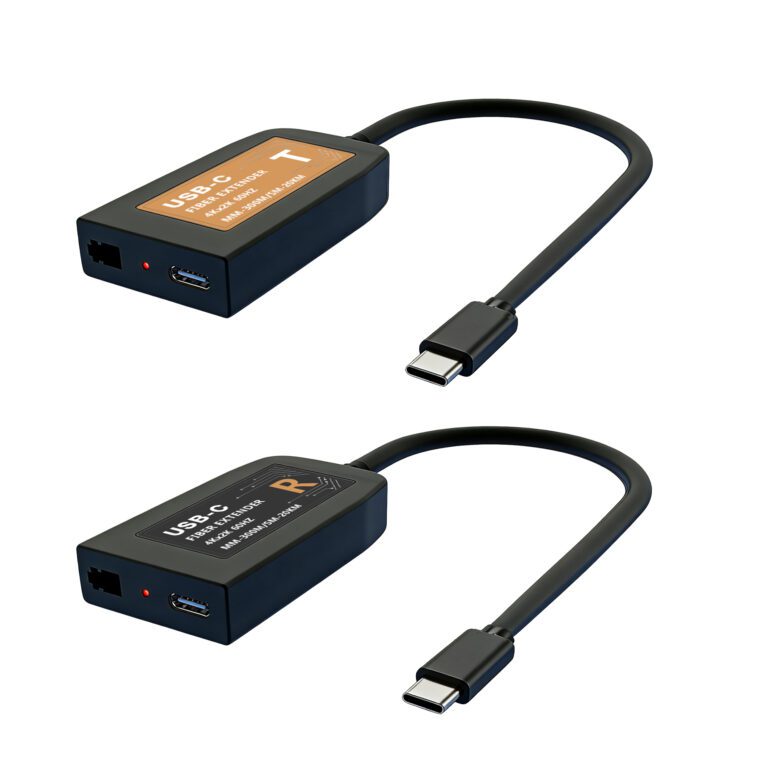 4K USB-C pigtail fiber extender LC interface