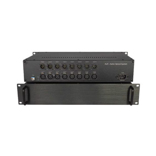8 channel bidirectional XLR balanced audio over fiber extender