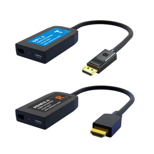 Mini pigtail 4K DP to HDMI fiber extender singlemode 20KM smooth ultra HD video signal extension