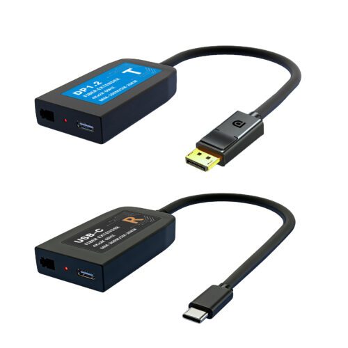 Mini pigtail 4K DP to USB-C fiber extender singlemode 20KM convenient multi-device video connection