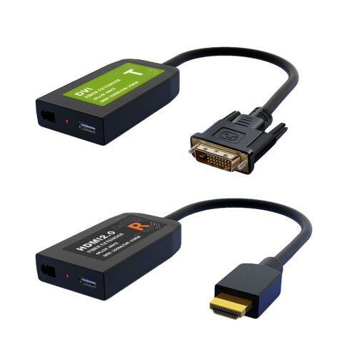 4K mini pigtail DVI to HDMI fiber extender singlemode 20KM stable high resolution video delivery