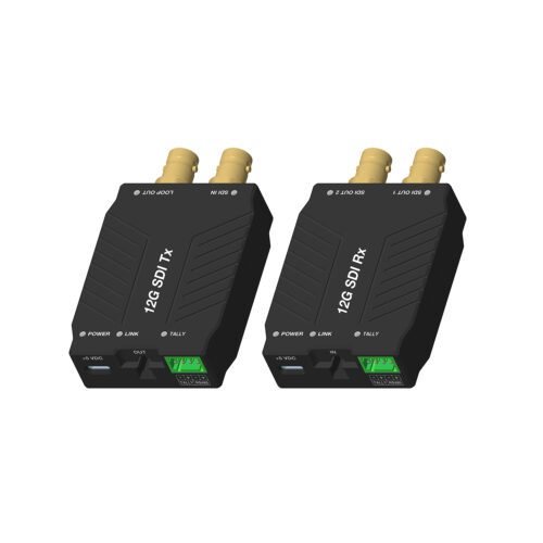 2 Port 12G-SDI fiber transceiver with SDI loop out LC port support 4K60Hz 10km