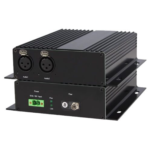2 channel unidirectional XLR balanced audio over fiber extender