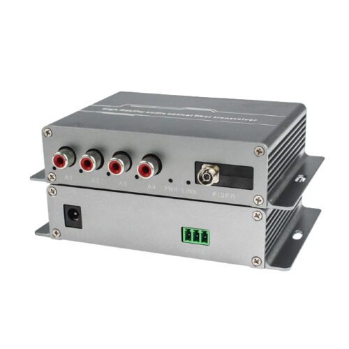 4 channel unidirectional RCA stereo audio over fiber stable analog audio signal extension