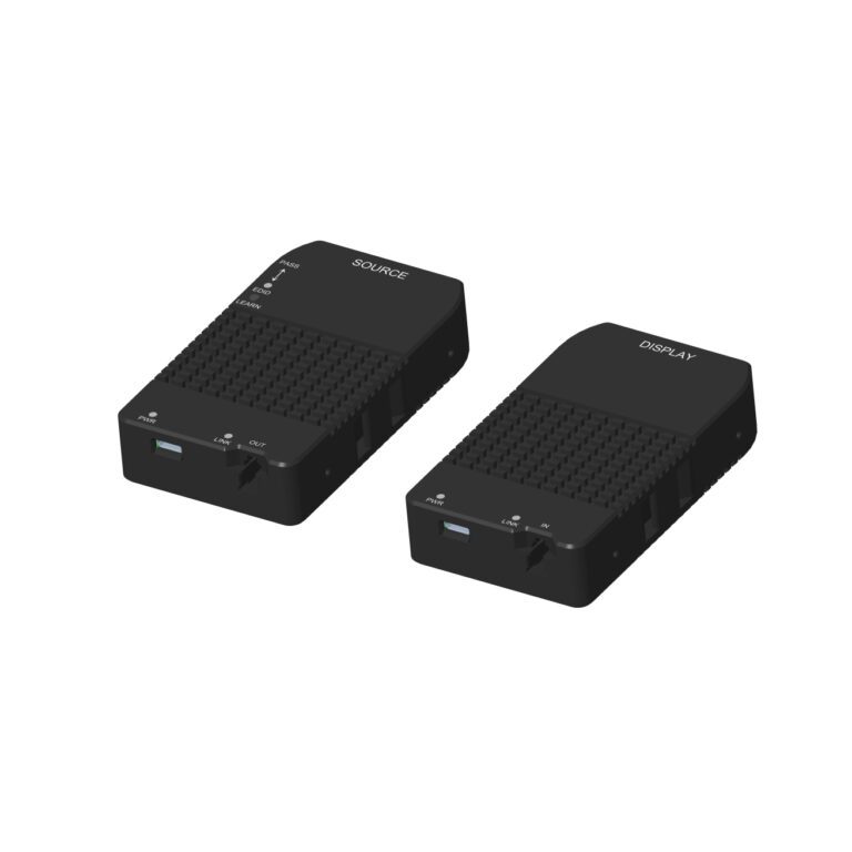 Compact 4K HDMI fiber extender singlemode 500M 1LC port lossless 4K60 long distance