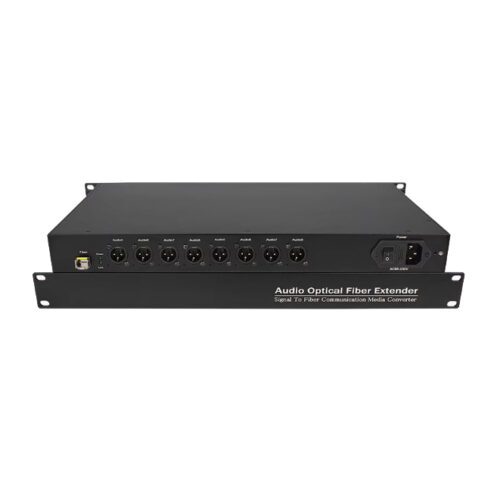 8 channel unidirectional XLR balanced audio over fiber extender