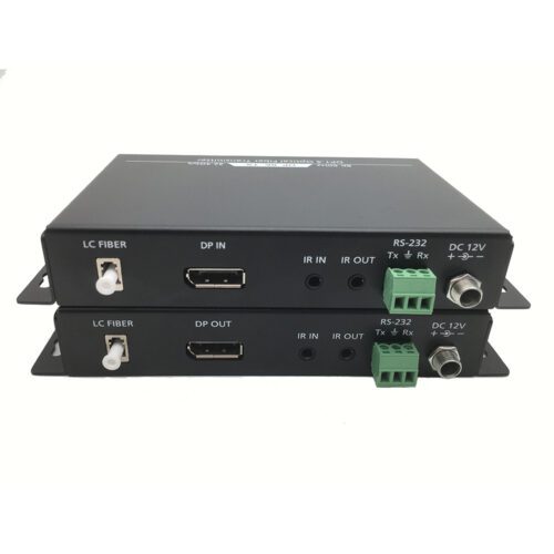 1LC single mode DP1.4 fiber extender uncompressed signal 1KM range support 8K30 4K120 bidirectional RS232 and IR control