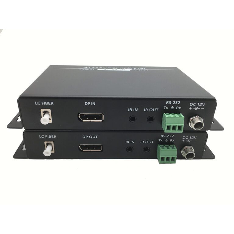 1LC single mode DP1.4 fiber extender uncompressed signal 1KM range support 8K30 4K120 bidirectional RS232 and IR control