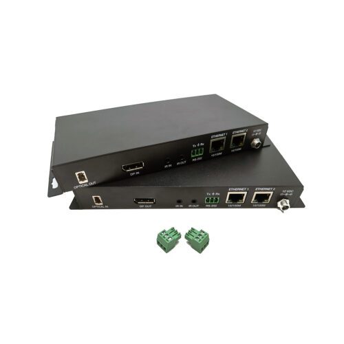 Single mode uncompressed DP optical extender 1KM distance 8K30 4K120 video built-in 100M ethernet