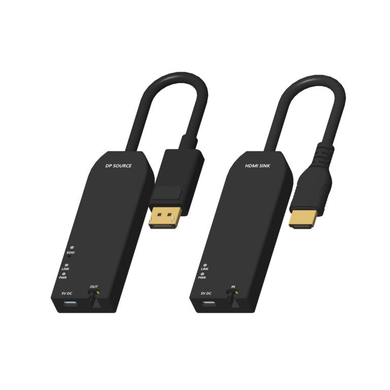 pigtail type DP to HDMI fiber optic converter multimode 500M stable uncompressed 4K60 high definition video conversion