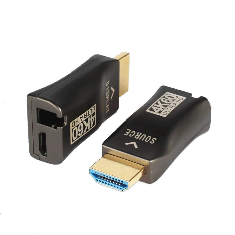 Mini compact HDMI fiber extender multimode 300M uncompressed pure 4K video signal