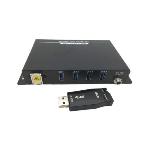 4 port USB3.0 over fiber extender single LC port support single mode and multimode 300m extension