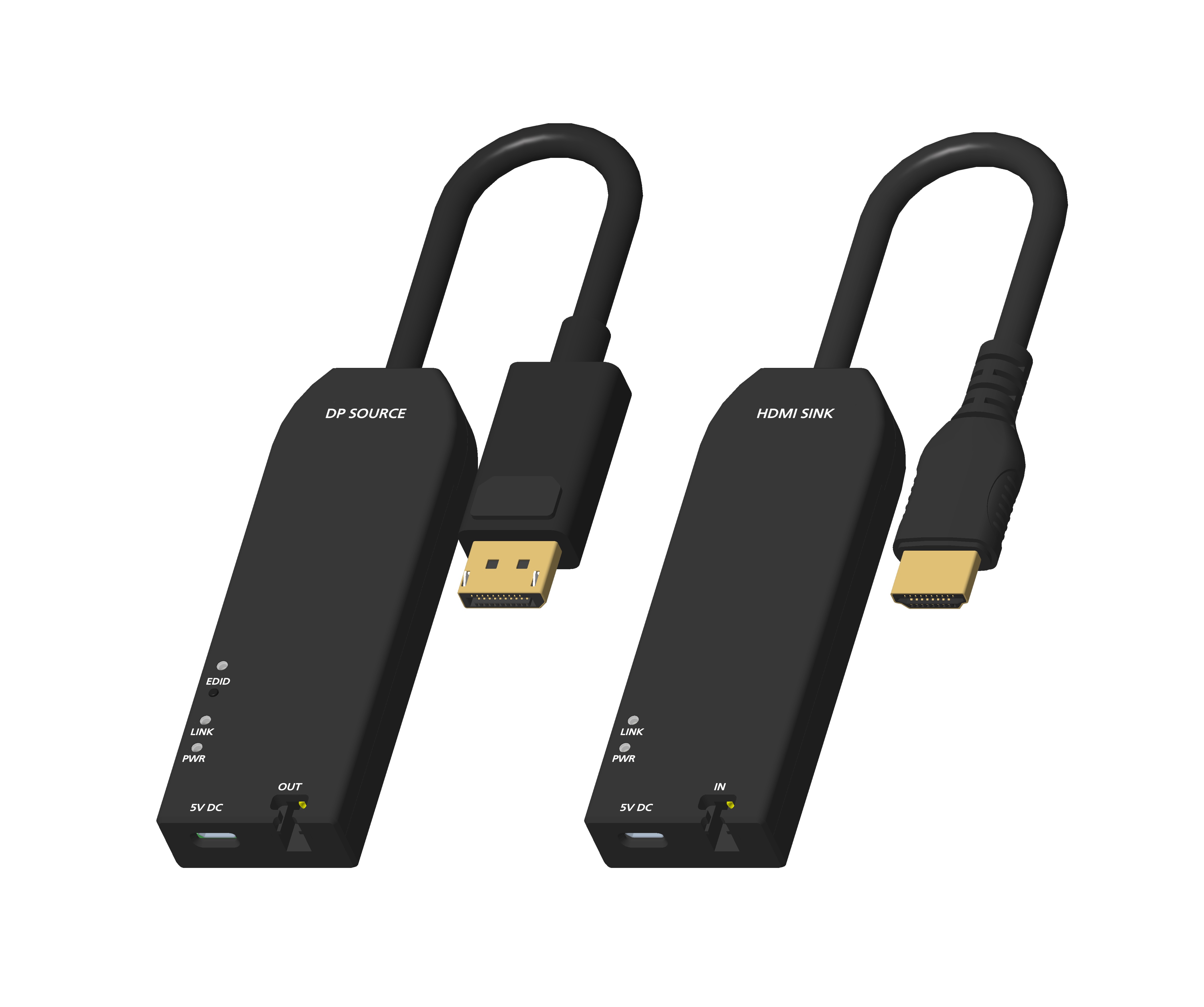 DP1.2 to HDMI2.0 Single LC Fiber Extender 