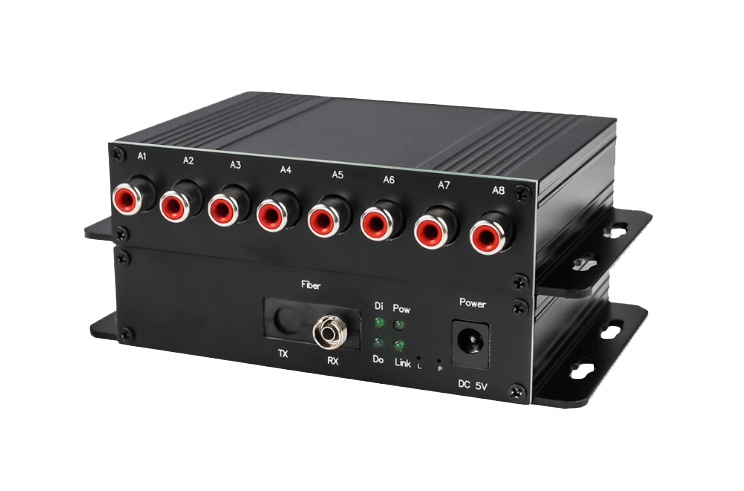 8 ch RCA Audio to Fiber-1 way