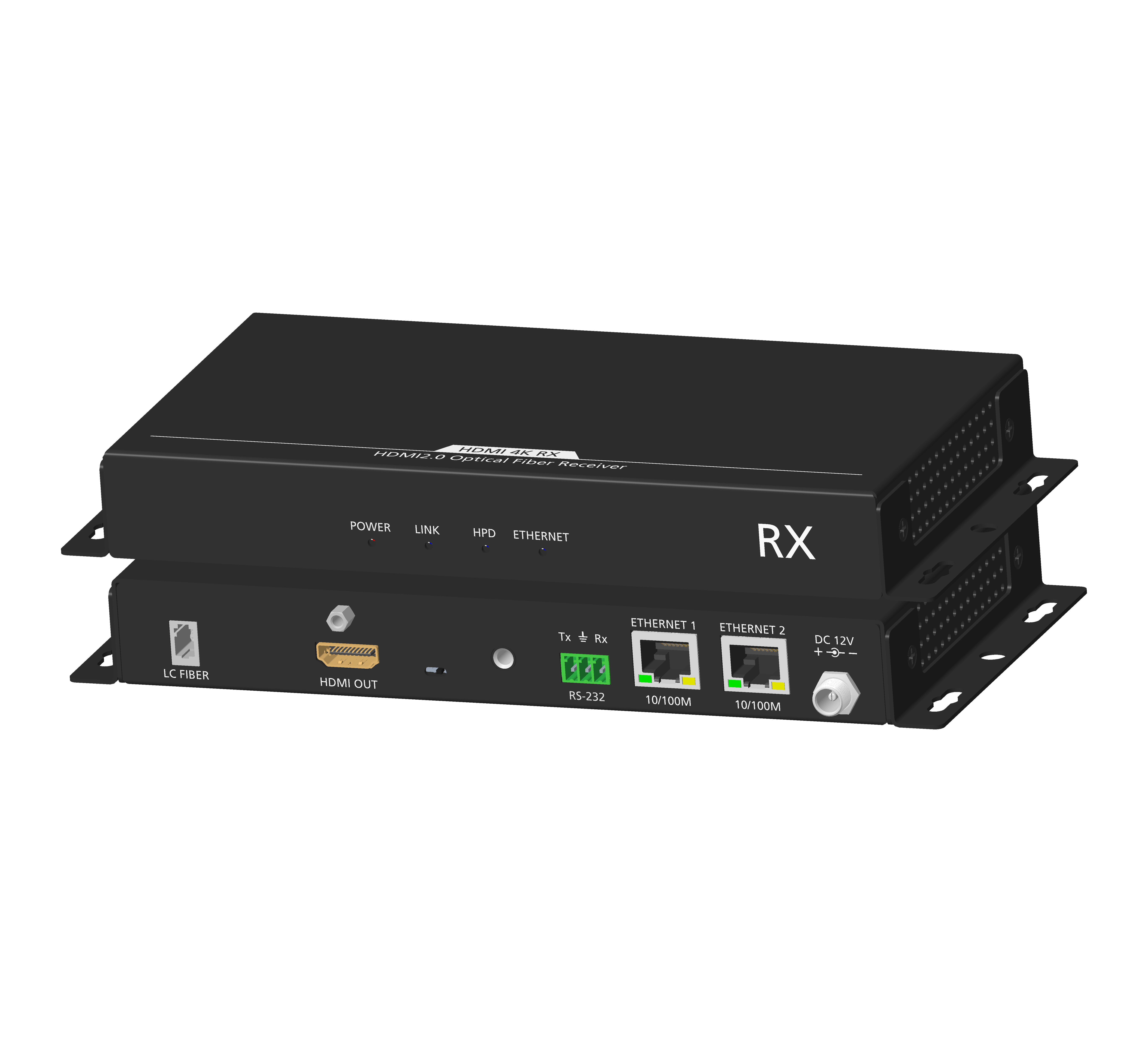 HDMI 2.0 Single Fiber Extender with 10/100M Ethernet and Audio