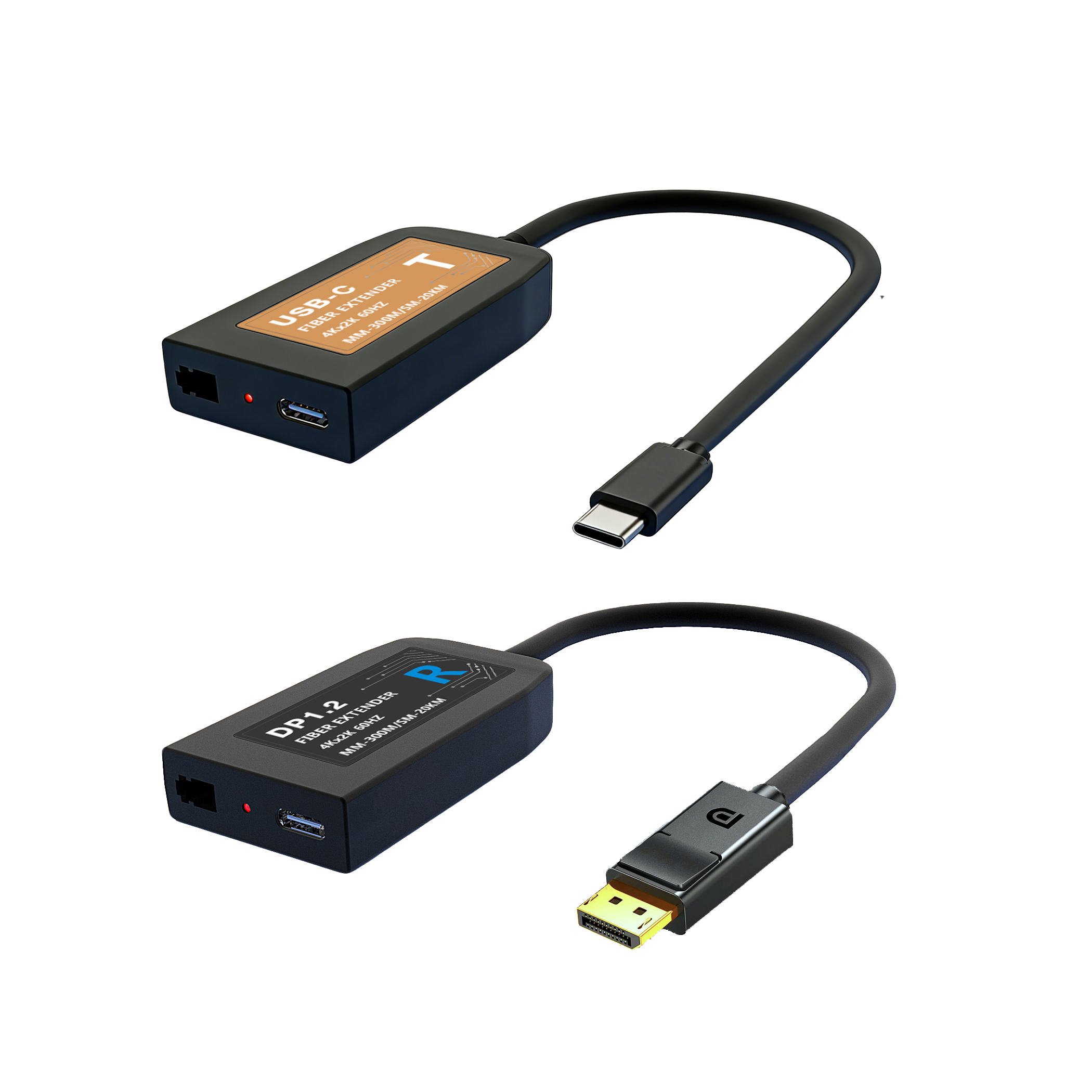 4K60 USB Type-C to DP over Single LC Fiber Extender with Pigtail